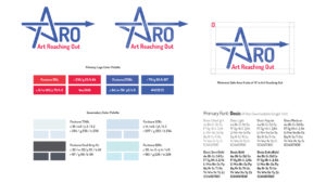 d30n LLC, Graphic Design, Branding, Portland Oregon, ARO, Art Reaching Out, Logo, Branding, Arrow, Star, Style Guide,