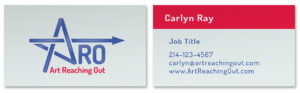 d30n LLC, Graphic Design, Branding, Portland Oregon, ARO, Art Reaching Out, Logo, Branding, Arrow, Star, Business Cards,